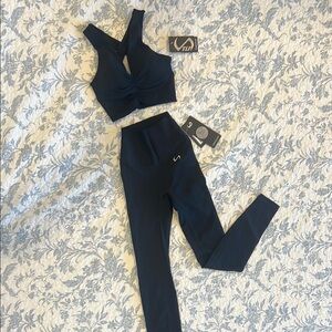 TLF Black Sports Bra and Leggings Set